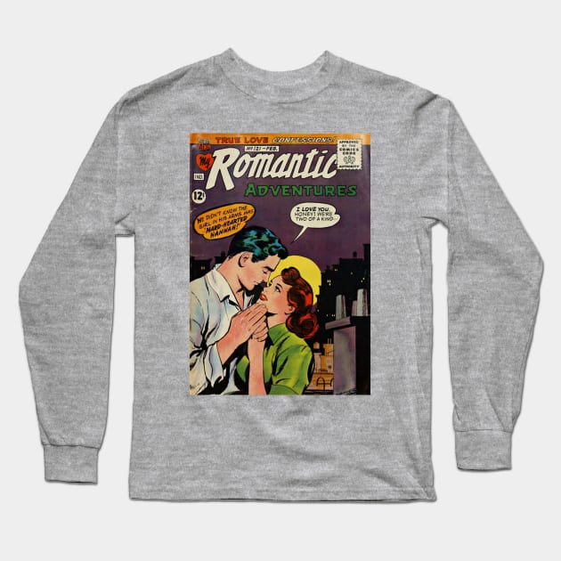 Vintage "Romantic Adventures" Cover Long Sleeve T-Shirt by Slightly Unhinged